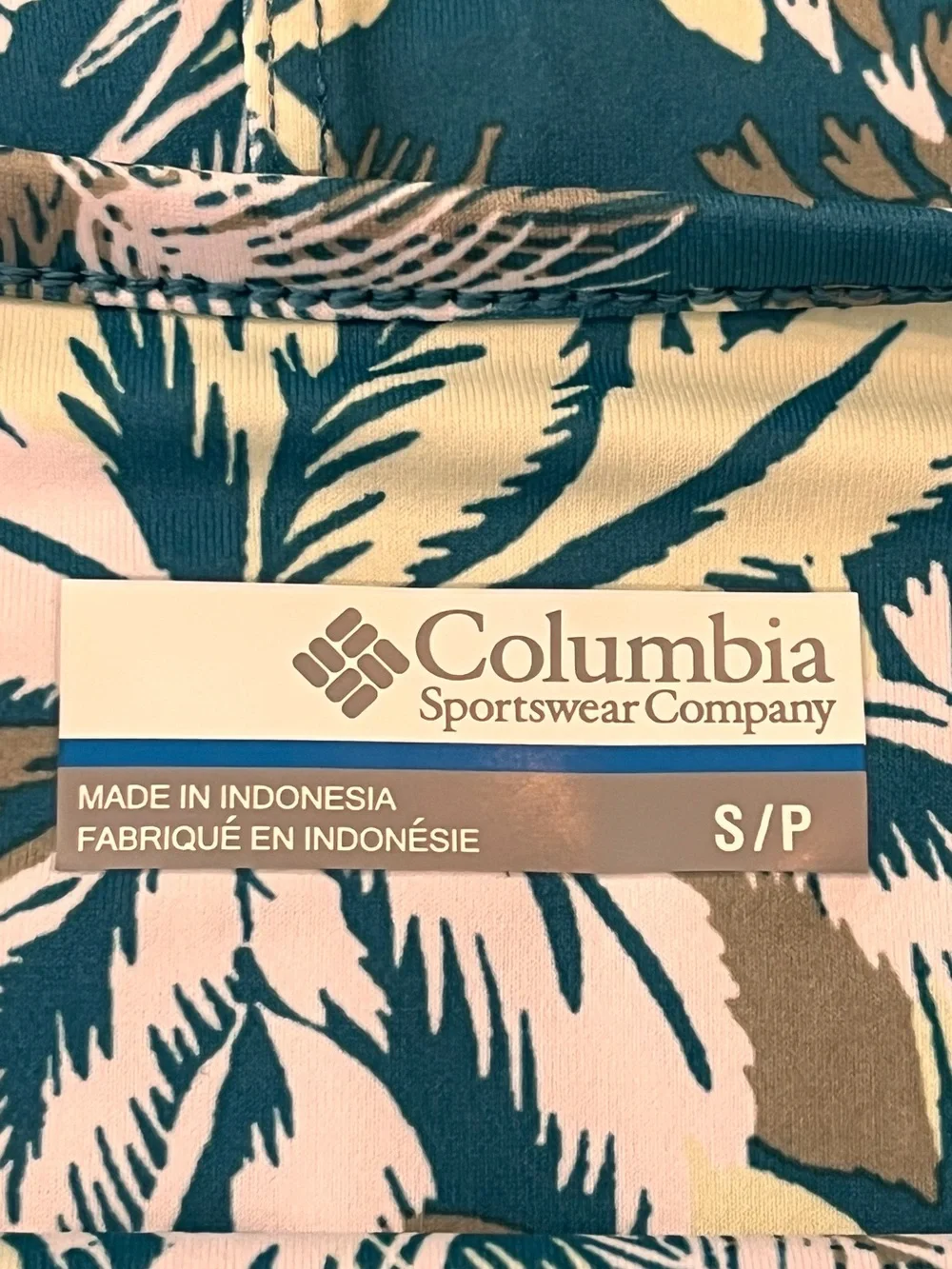 Columbia Small Teal Tropical Print Tank Dress Summer Athletic Resort Boating Vac - Picture 2 of 7